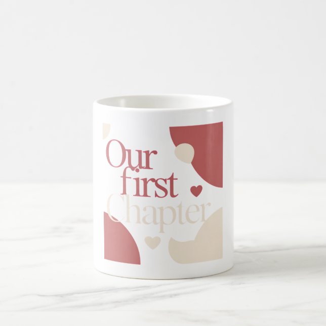 Taza De Café Our First Chapter – Minimal Valentine's Day Quote (Centro)