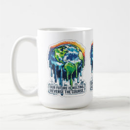 Taza De Café Our Future is Melting | Global Warming Awareness