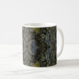 Taza De Café Oval Banda Agate Gemstone Patrón de cuatro partes