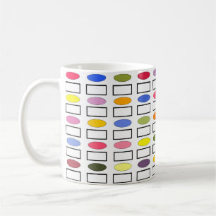 Taza De Café Ovales y Rectángulos - Pequeña jardinera de flores