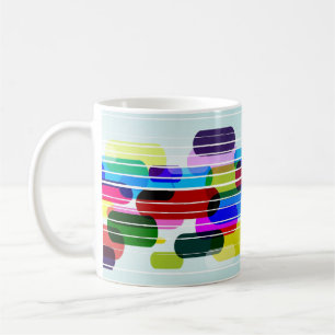 Taza De Café Óvalos Alargados Coloridos