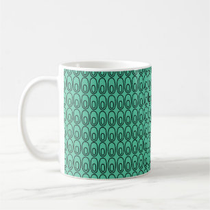 Taza De Café Ovalos Verdes De Mint Repetidos