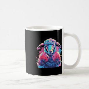 Taza De Café Oveja Boxeadora Con Guantes De Boxeo Kickboxing Di