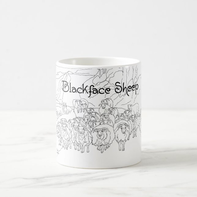 Taza De Café Oveja de Cara Negra Escocia (Centro)