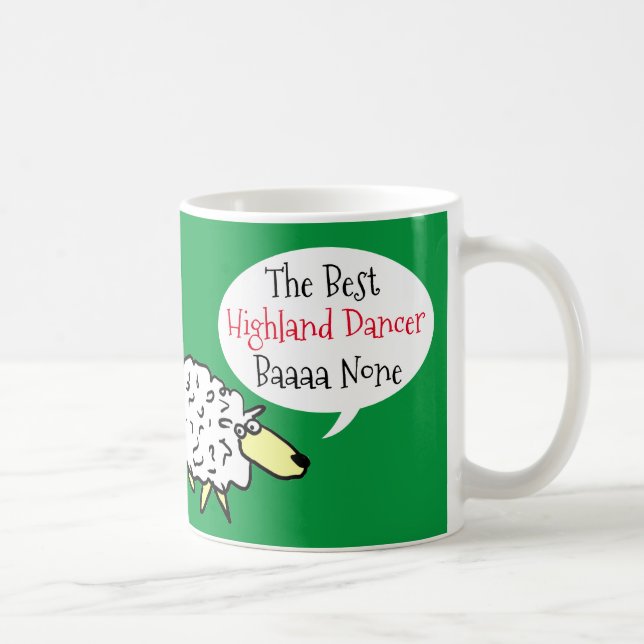 Taza De Café Oveja Diseño Mejor Bailarina Café Mug (Derecha)