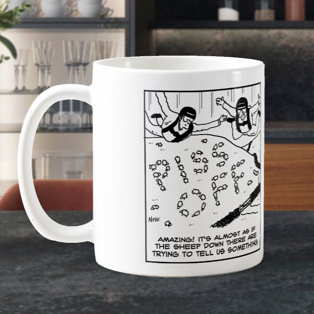 Taza De Café Oveja envía un mensaje a los paracaidistas (Subido por el creador)