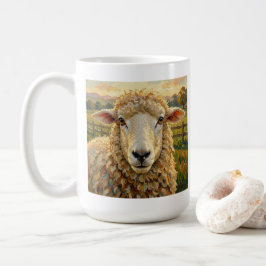 Taza De Café Oveja linda en un rancho & Oveja, la gente cita