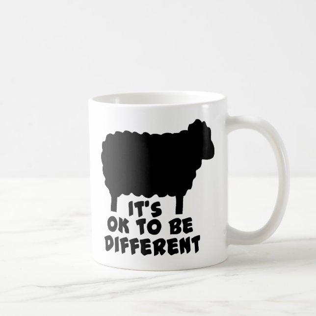 Taza De Café Oveja negra - Está bien ser diferente (Derecha)