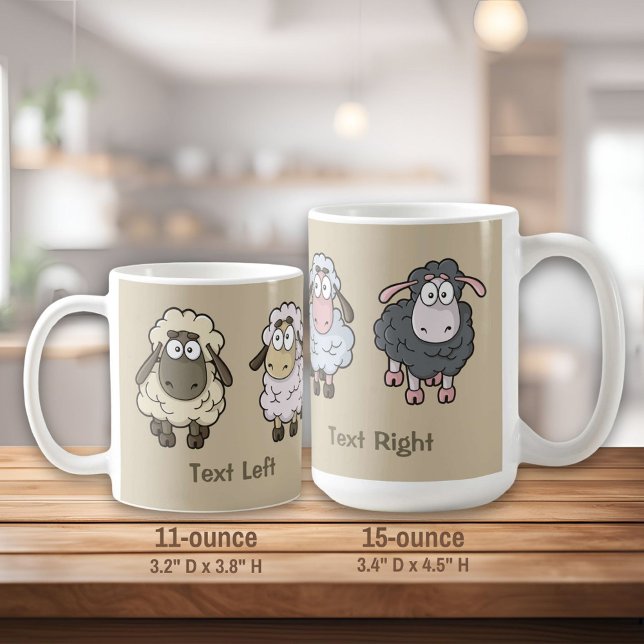 Taza De Café Oveja Personalizado Beige (Subido por el creador)