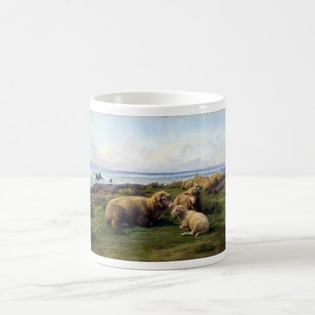 Taza De Café Oveja Rosa Bonheur junto al mar (Centro)