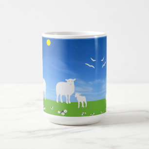 Taza De Café Oveja y Cordero  