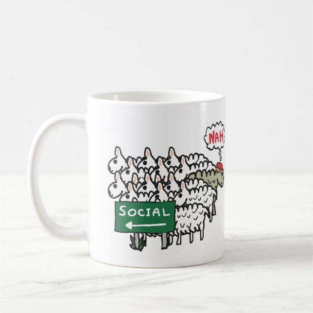 Taza De Café Ovejas antisociales (Izquierda)