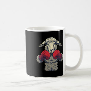 Taza De Café Ovejas boxeando con guantes de boxeo Kickboxing Di