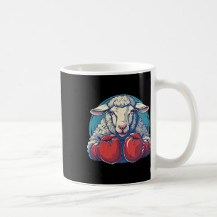 Taza De Café Ovejas boxeando con guantes de boxeo Kickboxing Di