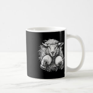 Taza De Café Ovejas boxeando con guantes de boxeo Kickboxing Di