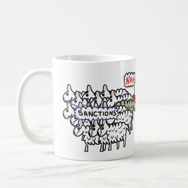 Taza De Café Ovejas contra las sanciones (Izquierda)