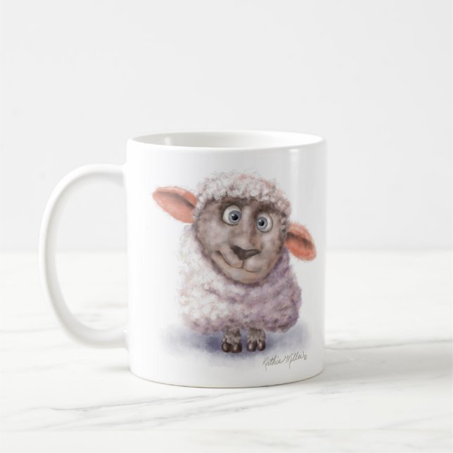 Taza De Café Ovejas de Algodón Dibujo Animado (Izquierda)