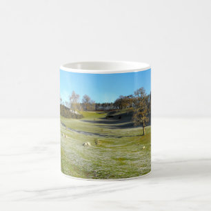 Taza De Café Ovejas en el valle helado