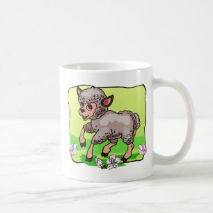 Taza De Café Ovejas en flores