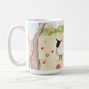 Taza De Café Ovejas en la pradera