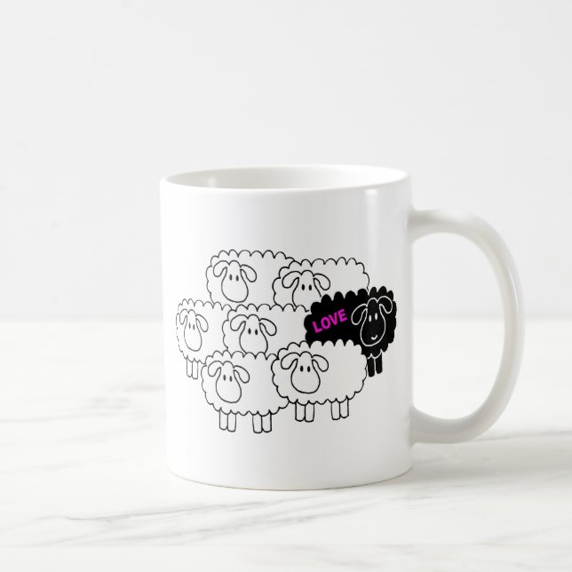 Taza De Café Ovejas negras (amor) (Derecha)
