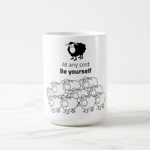 Taza De Café Ovejas negras y blancas