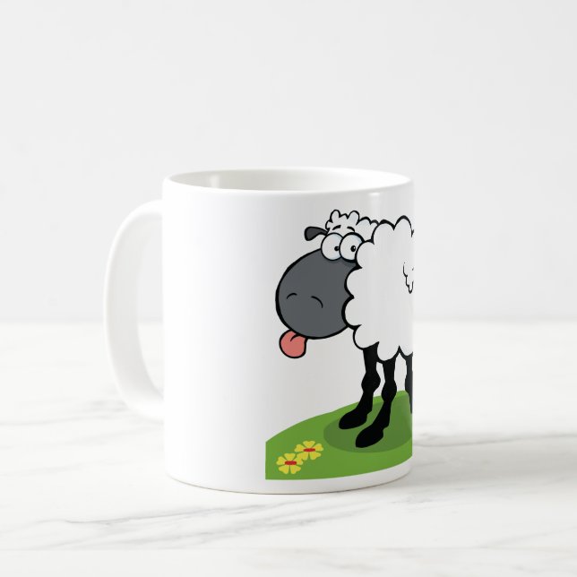 Taza De Café Ovejas que pegan la lengua hacia fuera (Anverso izquierdo)