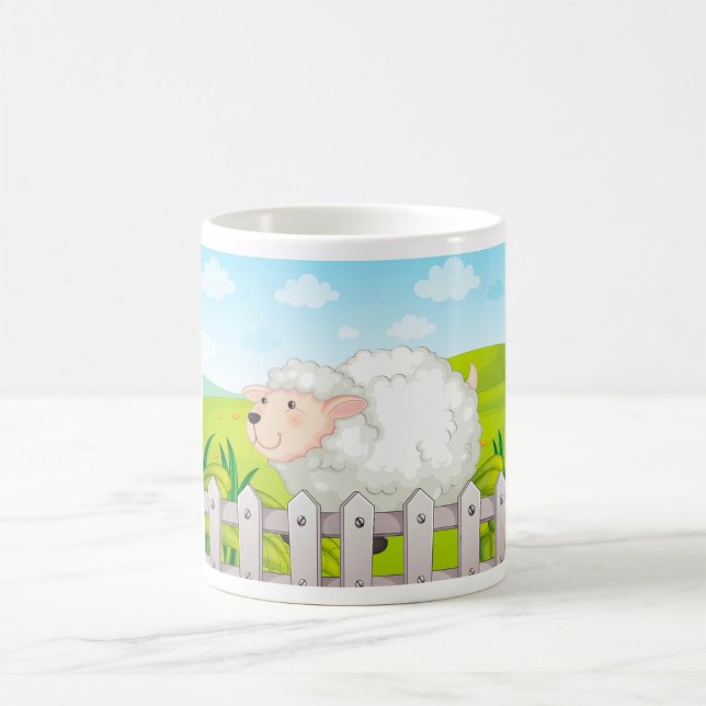 Taza De Café Ovejas sonrientes en el campo soleado (Subido por el creador)