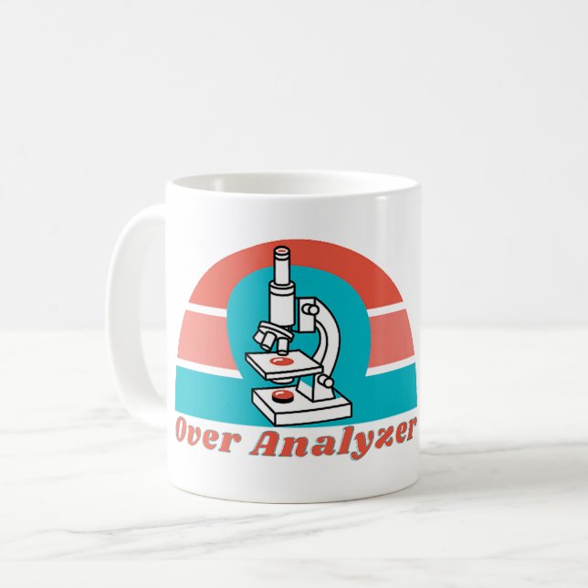 Taza De Café Over Analyzer - Microscopic Lab Tech (Anverso izquierdo)
