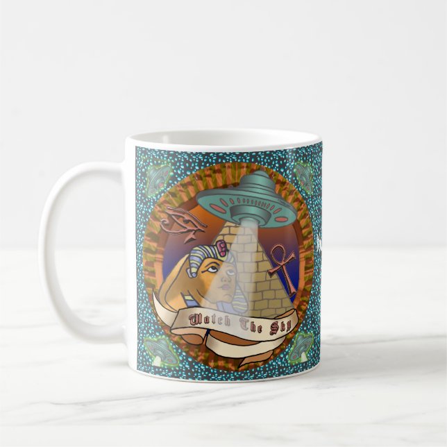 Taza De Café Ovnispacio Alienigena Pirámides (Izquierda)