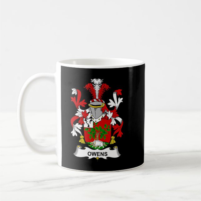 Taza De Café Owens Coat of Arms Family Crest Premium  (Izquierda)