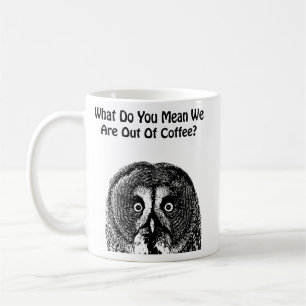 Taza De Café Owl Face Animals café arte divertido