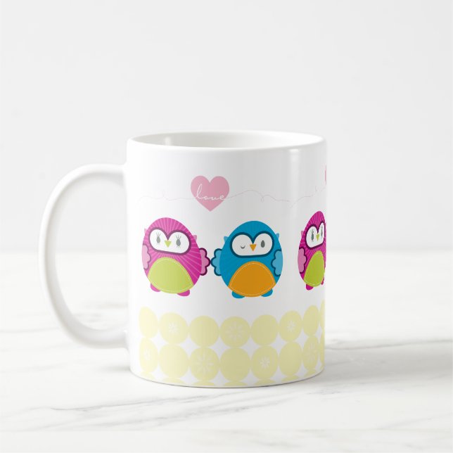 Taza De Café OWL LOVE :: chica brillante + niño (Izquierda)