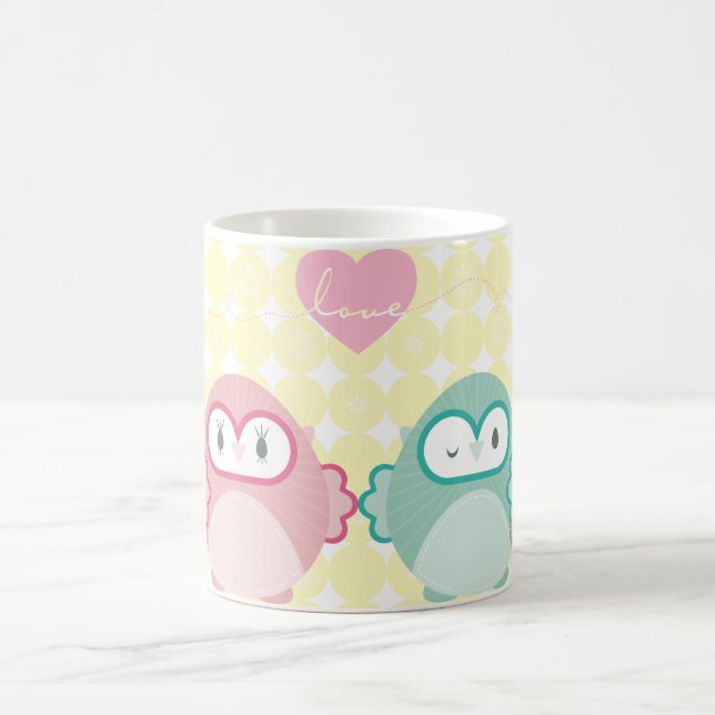 Taza De Café OWL LOVE :: chica suave + niño (Centro)