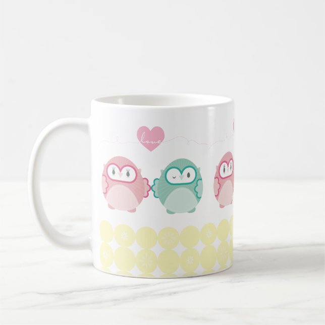 Taza De Café OWL LOVE :: chica suave + niño (Izquierda)