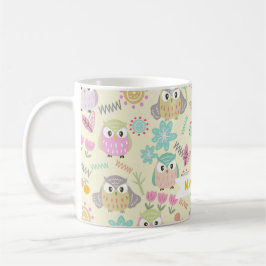 Taza De Café Owl Pastel Yellow