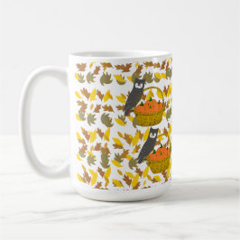 Taza De Café Owl & Pumpkin Harvest" Coffee Mug 