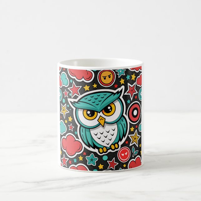 Taza De Café Owl se pregunta (Centro)