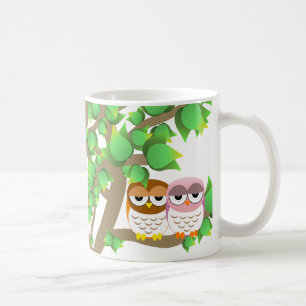 Taza De Café Owls in tree
