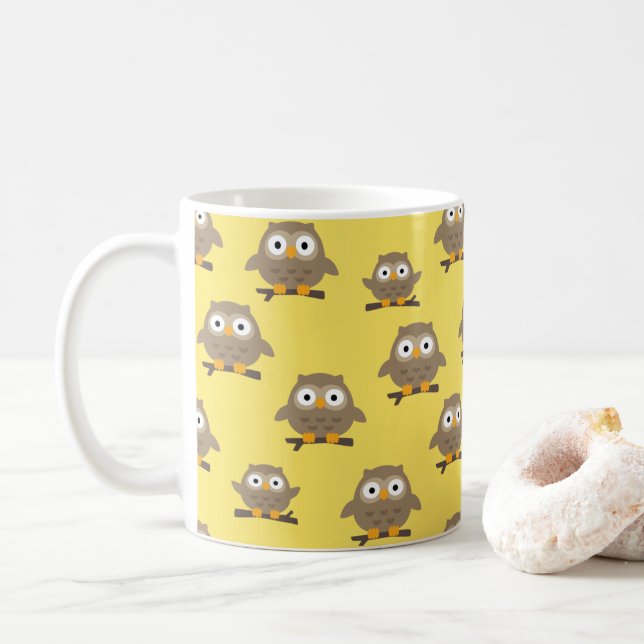 Taza De Café Owls Mug (Con donut)