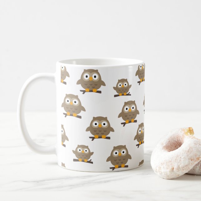 Taza De Café Owls Mug (Con donut)
