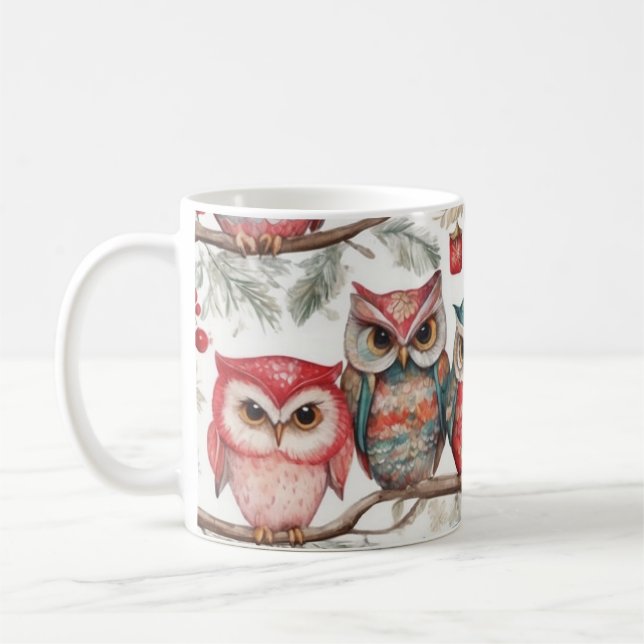 Taza De Café Owls on a Branch III (Izquierda)