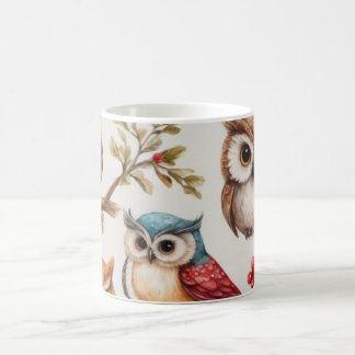 Taza De Café Owls on a Branch IV