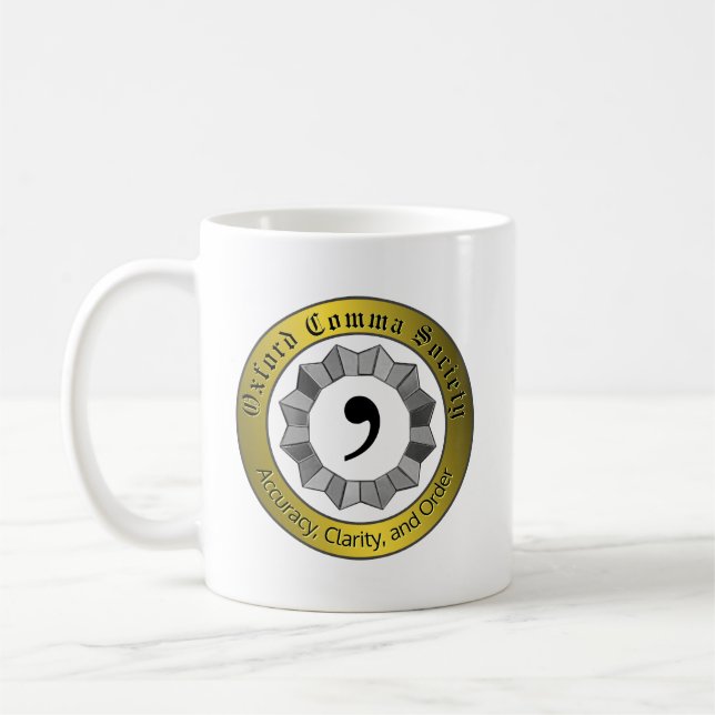 Taza De Café Oxford Comma Society (Izquierda)