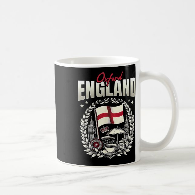 Taza De Café Oxford England Flag Souvenir Oxford Vacation  (Derecha)