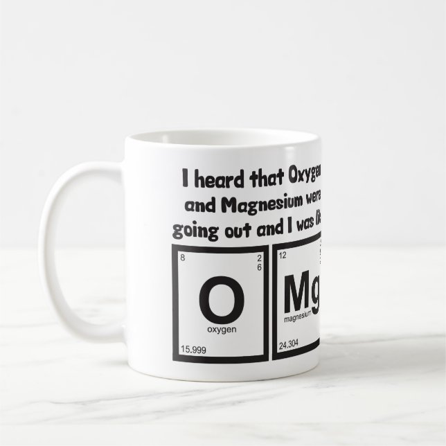 Taza De Café Oxígeno Y OMG De Magnesio (Izquierda)