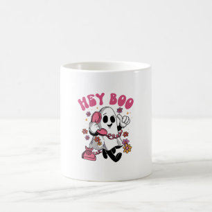 Taza De Café Oye Boo - Fantasma Groovy de Halloween