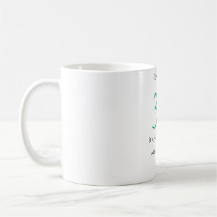 Taza De Café Oye es cumpleaños 30 verde negro letra negrita nom