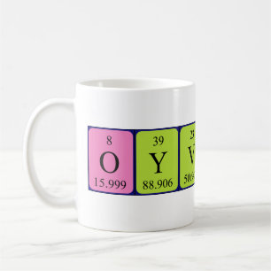 Taza De Café Øyvind nombre de tabla periódica mug