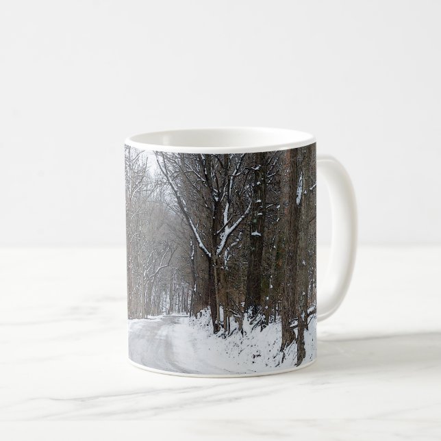 Taza De Café Ozark Nieve cubierta de café Painterly Road Mug (Anverso derecho)
